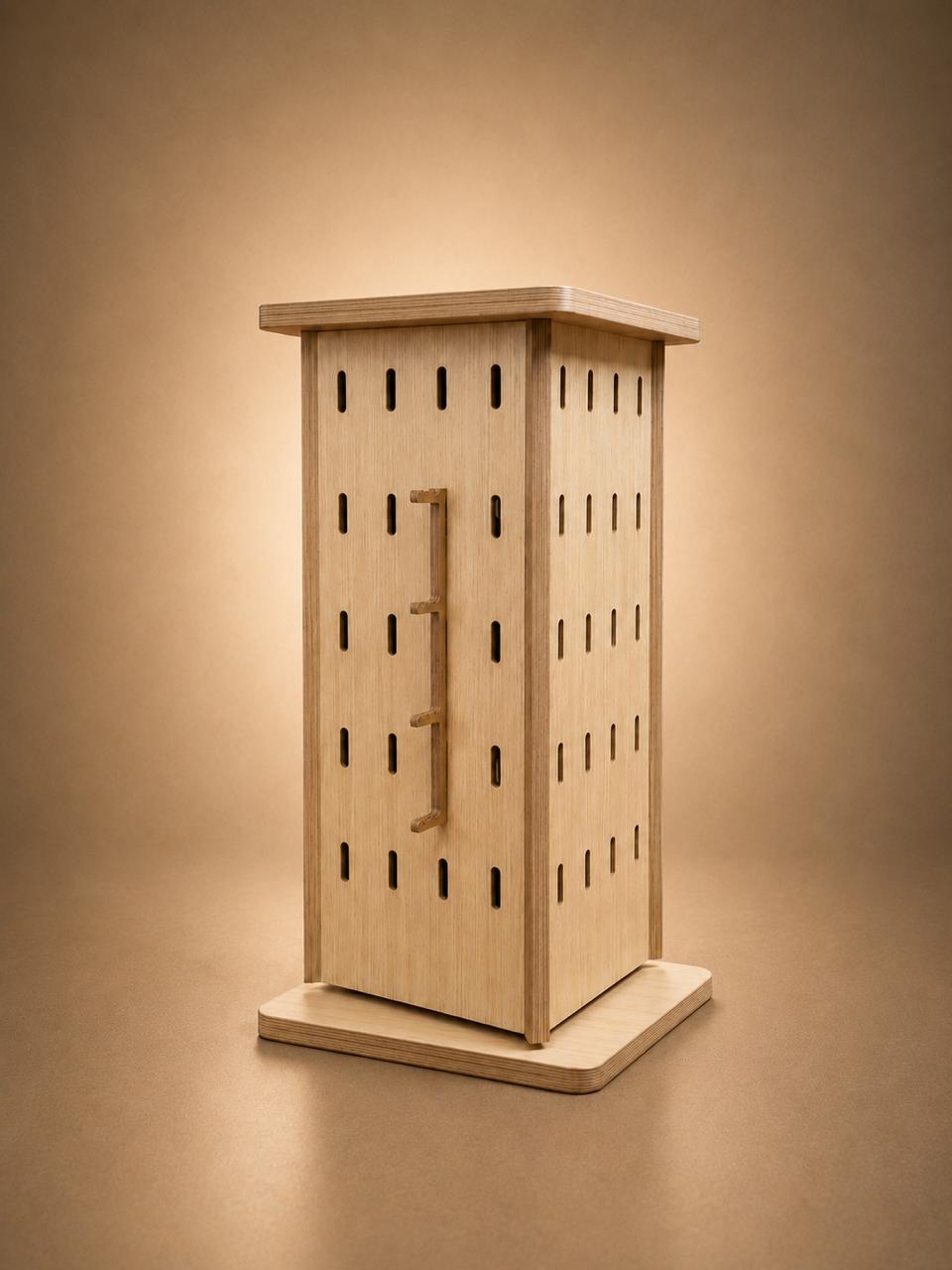 Επιτραπέζιο Περιστρεφόμενο Stand Γαντζών Oak